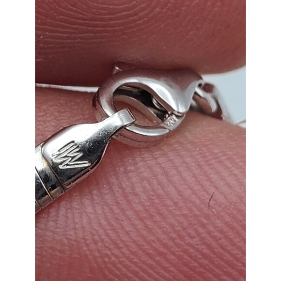 Reversible 14k White & Yellow Gold Omega Chain Necklace 18" Length, 13.74g - Picture 7 of 13